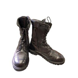 Rocky 2090 mens black leather mid calf moto riding para boots sz 9.5W SKI 9957